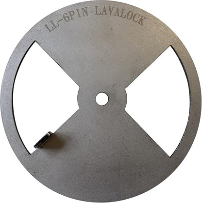 LavaLock® Smoker Pinwheel bbq air damper pit grill vent, STEEL 4 6 8 12 (6" diameter)