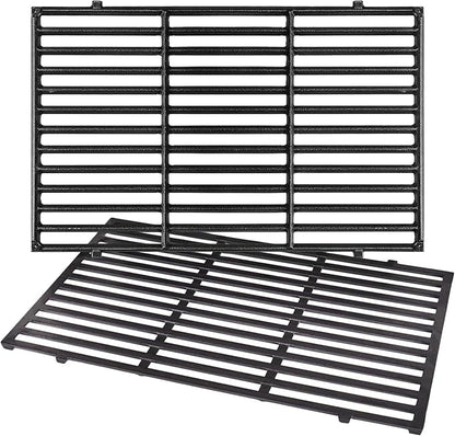 7524 Grill Grates Replacement for Weber Genesis 300 series,Genesis E310 E320 E330 S310 S320 S330 Gas Grill,19.5" x 12.9" Porcelain-Enameled Cast-Iron Cooking Grates for Weber Parts 7524 & 7528,2-Pack
