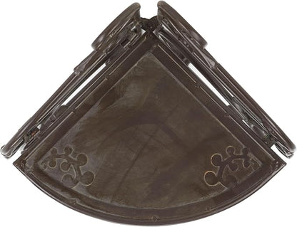 SAFAVIEH Outdoor Collection Turuca Rustic Brown Wrought Iron 4-Tier Corner Shelf - Image 6