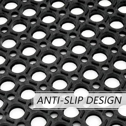 Anti-Fatigue Rubber Floor Mat - NANBOWANG Commercial Grade Grease Resistant Non-Slip Recycle Tyre Floor Mats for Restaurant Kitchen Bar Garden Outdoor Wet Area (20"X30")