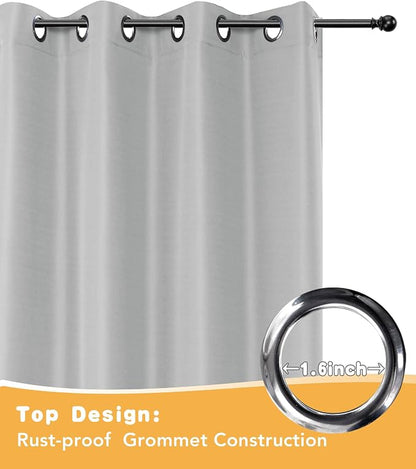 HolidayIdeas Outdoor Curtains for Patio Waterproof 4 Pcs 54x95 Inch Silver | - Image 4