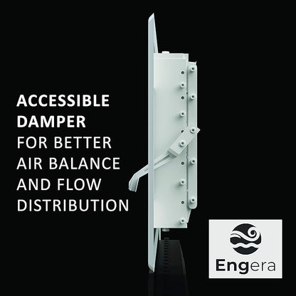 Engera Adjustable Double Deflection HVAC Air Register-Supply Air Diffuser Air Vent Register-Heating/AC Vent Cover-Wall Register 14x6"Duct [16x8"Face]