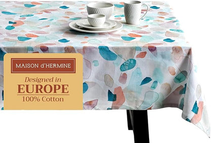 Maison d' Hermine Table Cloth Rectangle Table 100% Cotton 60 x 108 Inches Tablecloth Reusable Decorative for Dining Room, Farmhouse, Home, Party, Festive & Wedding Spring Summer - Summer Picnic