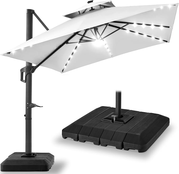 Best Choice Products 10x10ft Cantilever Patio Umbrella w/Base Included by Unknown