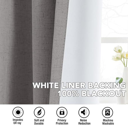 H.VERSAILTEX Linen Curtains 100% Blackout Curtains - Image 6