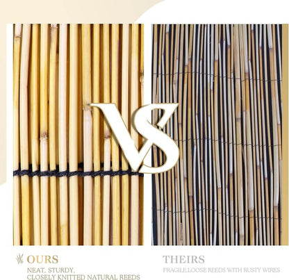 Bamboo Roll Up Shades 2 Pack, Reed Roller Blinds 47" W x 71" H, Natural Light - Image 4