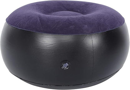 ANGGREK Inflatable Ottoman,Blow Up,Portable Outdoor Camping Chair Inflatable Flocking Stool Footrest for Home Office Travel