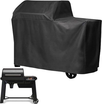 Grill Cover Compatible with Traeger Smoker Grill, Black Waterproof BBQ Cover for Traeger Woodridge TFB86MLH