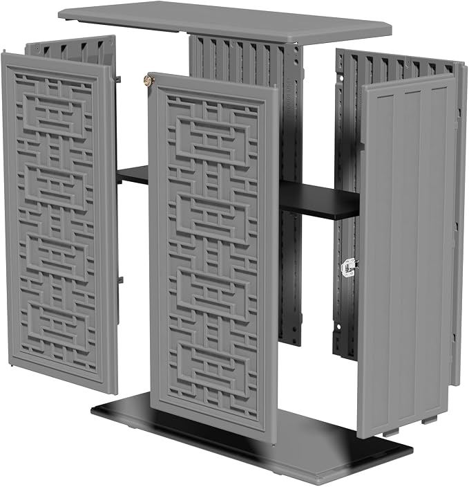 ZZM HDPE Outdoor Storage Shed, Outdoor Plastic Storage Cabinet, Horizontal - Image 8