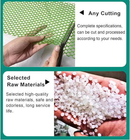 39.3″ x 32.8′ Chicken Mesh Fence Roll Versatile Plastic Fencing Netting Heavy Duty Balcony Protection Safety Mesh Easy Cut for Home Décor Gardening Poultry Barrier(Size:1x30M - Mesh 1.2cm,Color:Green)
