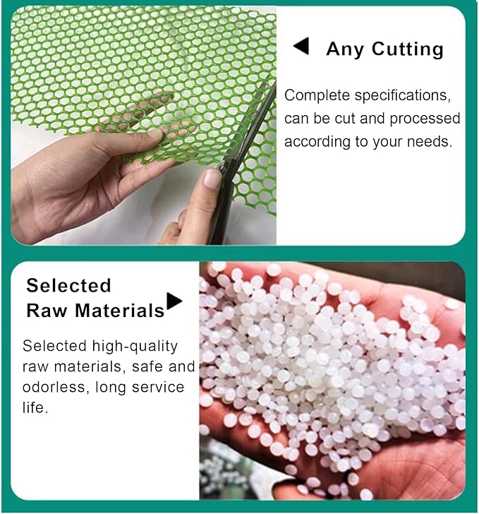 Plastic Wire Mesh Fence 39.3 Inches Wide Safety Fence Roll Balcony Protection Net Fencing Multi-Use Decorative Barrier for Chicken, Snow, Poultry, Patio, Garden, P(Size:1x20M - Mesh 1.2cm,Color:Green)
