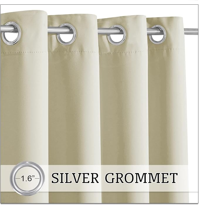 RYB HOME Outdoor Curtains for Patio Waterproof, Windproof - Image 6