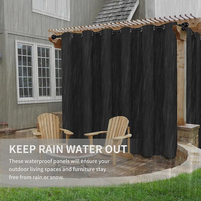 Easy-Going 100% Waterproof Outdoor Curtains 110x84 inch, Gazebo and Pergola 1 - Image 4