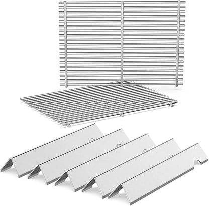 18.75" Grill Grates and Genesis II Flavorizer Bars Replacement Parts for Weber Genesis II 300 /LX 300, GS4 Genesis II E-310 E-315 S-335 Series Grill, 66795 66095 Parts for Weber Genesis II Grill Parts