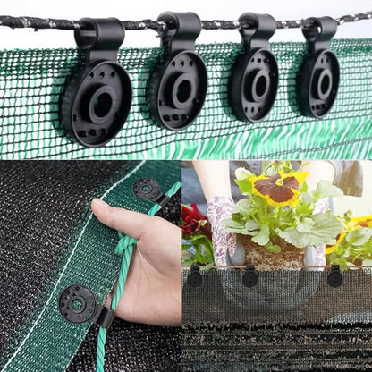 50 PCS Shade Cloth Heavy Duty Lock Grip, Shade Cloth Plastic Clips, Greenhouse Shade Cloth Fix Clamp, Windproof Awning Clamp Grip for Garden Netting, Anti Bird Netting, Sun Shade Net