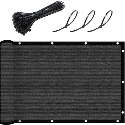 UPGRADE Fence Privacy Screen 8' x 25' Fence Commercial Shade Cover with Brass Grommets Heavy Duty Perfect for Outdoor Back Yard-Dark Grey, Customizable