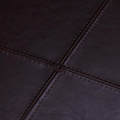 Homebeez Faux Leather Storage Ottoman Square Footrest Stool Cube Bench Ottoman (Reddish Brown)