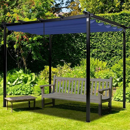 Mrsenloi 10 x 10 Pergola Shade Cover Replacement, Top Only, Retractable Sun - Image 7