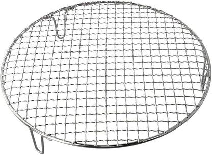 Stainless Steel BBQ Grill Grid with Legs, Round Grid Cooking Net, Even Heating for Outdoor Camping and Home Barbecue(30.5cm)