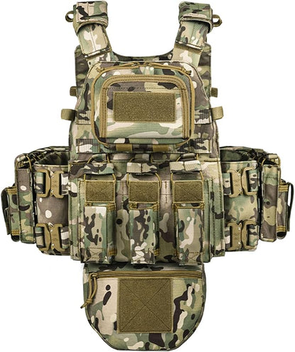 YAKEDA Tactical Outdoor Training Vest - Molle Vest With Multi-Functional Pouches For Training, Hunting & Hiking