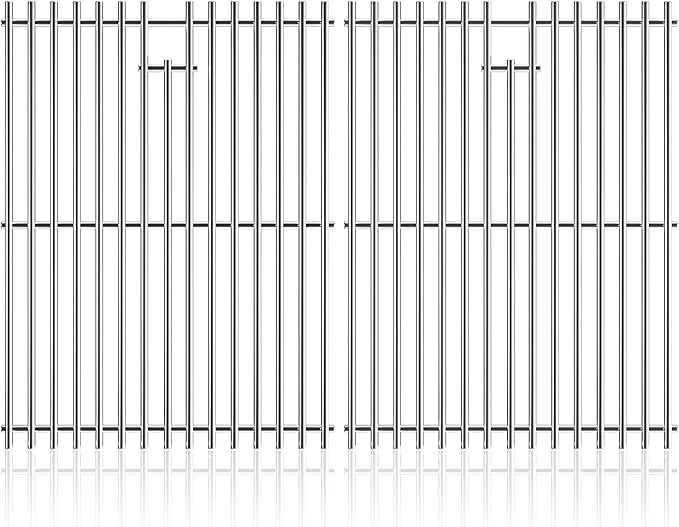 15 Inch Stainless Steel Cooking Grid Grate for Weber 7522, Spirit 200, Spirit E200, S200, S210, E210, Spirit 500,Genesis Silver A, Grill Replacement Parts for Weber 7521 7522 7523 65904 65905