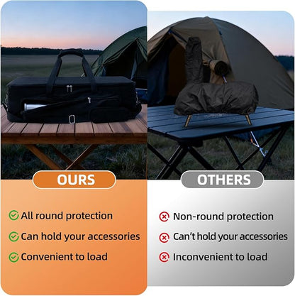 NOELIFE 6mm Padded Bag for Ooni Karu 12 and Karu 2, Outdoor Portable Carrying Case with Pockets for Ooni 12G Pizza Oven Accessories, Heavy-Duty and Water Resistant (Oven Not Included)