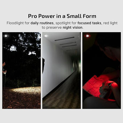 OLIGHT Oclip Pro EDC Flashlight Clip-on Light, Rechargeable 500 Lumens with Three Lighting Solutions Type-C Charging, Magnetic Flash Lights for Signaling, Cycling, Outdoor or Indoor Use(Orange)