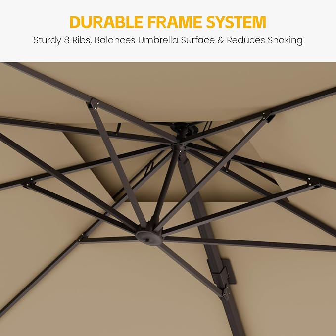10x10 FT Patio Cantilever Umbrella - Image 4