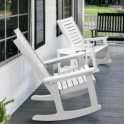 GREENVINES Oversized Outdoor Rocking Chairs Set of 4, HDPE Rocker - Image 6