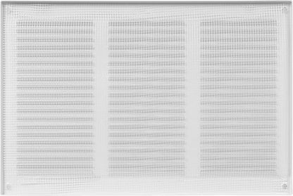 Repa Market 12x8 Inch Air Vent Cover/White Galvanized Steel Louvered Grill Cover with Mesh Screen/Wall or Ceiling Vent/Durable Flush Mount HVAC Register for Indoor and Outdoor Ventilation