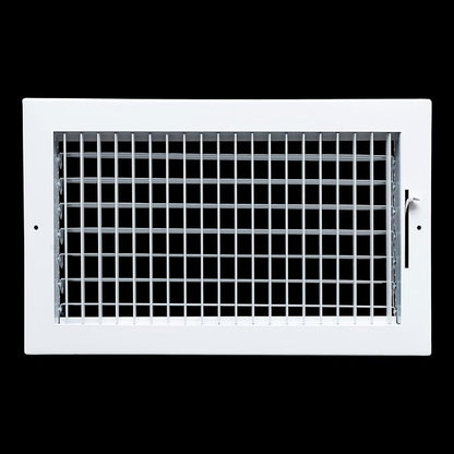 Fits 14x8 Duct Opening Steel Adjustable Air Supply Grille by Handua | Register Vent Cover Grill for Sidewall and Ceiling | White | Outer Dimensions: 15.75" X 9.75"
