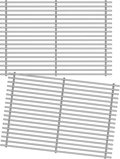 19.5" 304 Stainless Steel Grill Grates for Weber Genesis 300 Series E310 E320 E330 S310 S320 S330 EP-310 EP-320 EP-330 Gas Grills 2-Pack Cooking Grids Replacement Parts for Weber 7524, 7528