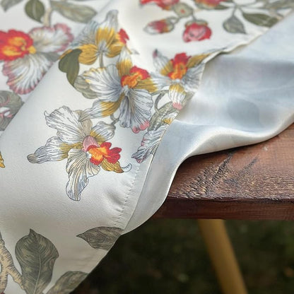 Rectangle Easter Tablecloth, Floral Waterproof Outdoor Tablecloth, Washable Spring Summer Table Cloth, Table Cover for Farmhouse, Dining, Party, Easter, 60 x 108 Inch, Red Flower