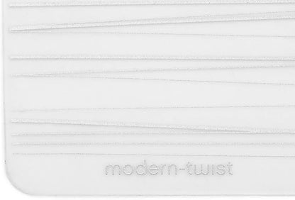 modern-twist 14 x 16 Silicone Placemat, BPA, PVC-Free Table Mat, Dishwasher Safe, Stream Print in Silver, Pack of 1