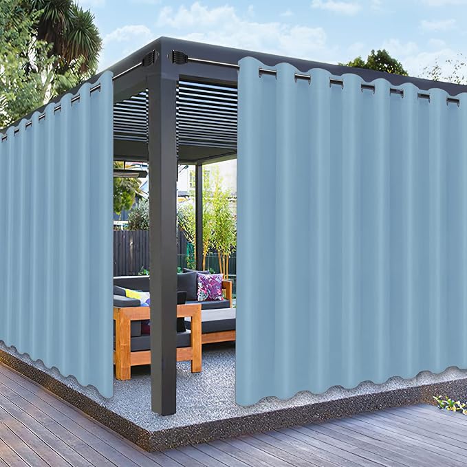PureFit Outdoor Curtains for Patio Waterproof Weatherproof Outside Curtains | by PureFit