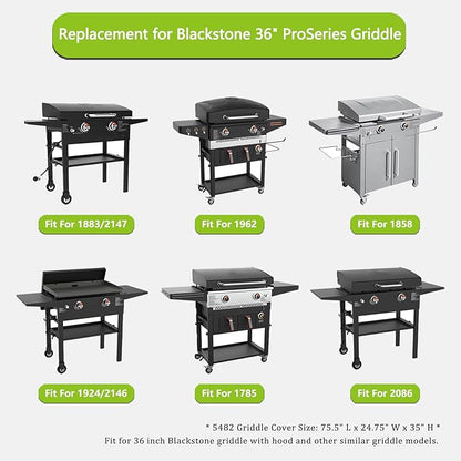 5483 Griddle Cover for Blackstone 28 inch ProSeries Grill Griddle with Hood, Heavy Duty 600D Waterproof Flat Top Grill Cover Compatible with Blackstone 28" Griddle 1883 1785 1924 2086 2146 2147