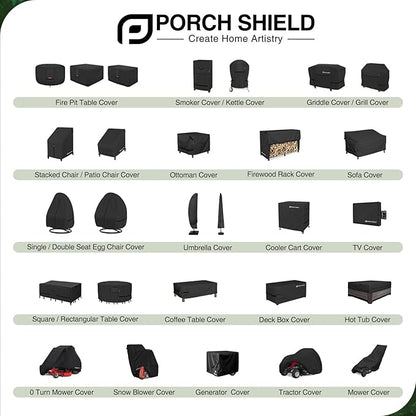 Porch Shield Round Patio Fire Pit Cover Fade Resistant Waterproof Outdoor Firepit Cover 44 inch for Fire Bowl