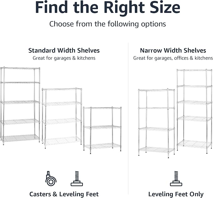 Amazon Basics 4-Shelf Adjustable Storage Shelving Unit - Image 6