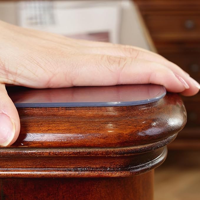 OstepDecor Clear Table Protector 36 x 96 Inch, 2mm Thick Plastic Table Cover, Waterproof PVC Clear Table Cover Protector, Desk Protector Mat, Writing Desk Pad for Desktop, Coffee & Dining Room Table