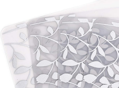 MODERN-TWIST Jardin Print Placemat-100% Plastic Free Silicone Tabletop, Dining, Decoration, Modern Design, Silver