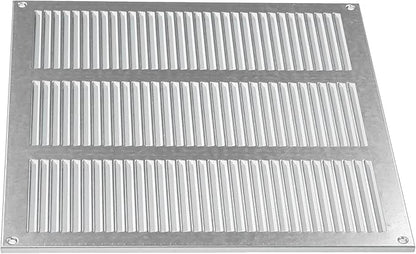 Repa Market 12x12 Inch Air Vent Cover/Galvanized Steel Louvered Grill Cover with Mesh Screen/Wall or Ceiling Vent/Durable Flush Mount HVAC Register for Indoor and Outdoor Ventilation
