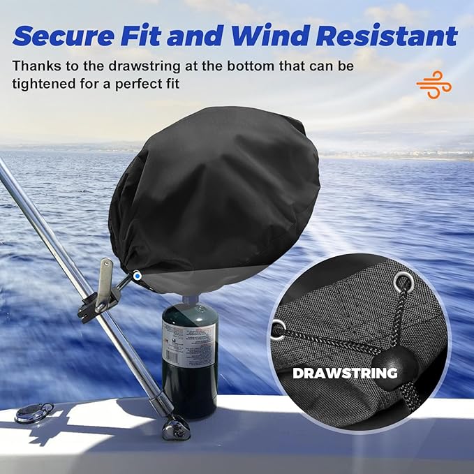 Marine Kettle Grill Cover for Magma Party Size Marine Kettle Gas Grill A10-215, Marine Kettle 3 A10-217-3, Marine Kettle Charcoal Grill A10-114, Weather Resistant Boat Kettle Grill Cover…