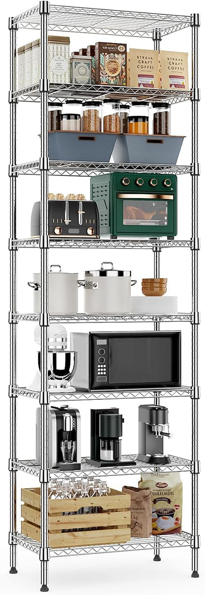 M MZG 8 Tier 2000 lbs Storage Rack Metal Wire Shelving Unit, Storage Standing by MEIGAOPLASTICANDMETALHKCOLIMITED