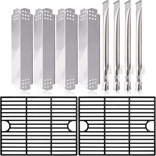 Grill Replacement Parts for Nexgrill 4 Burner 720-0830H, 720-0783E, Nexgrill 720-0888, 720-0888N. Grates, Grill Burner Tubes and Heat Plates Replacement Parts Kit for Home Depot Nexgrill 720-0830H.