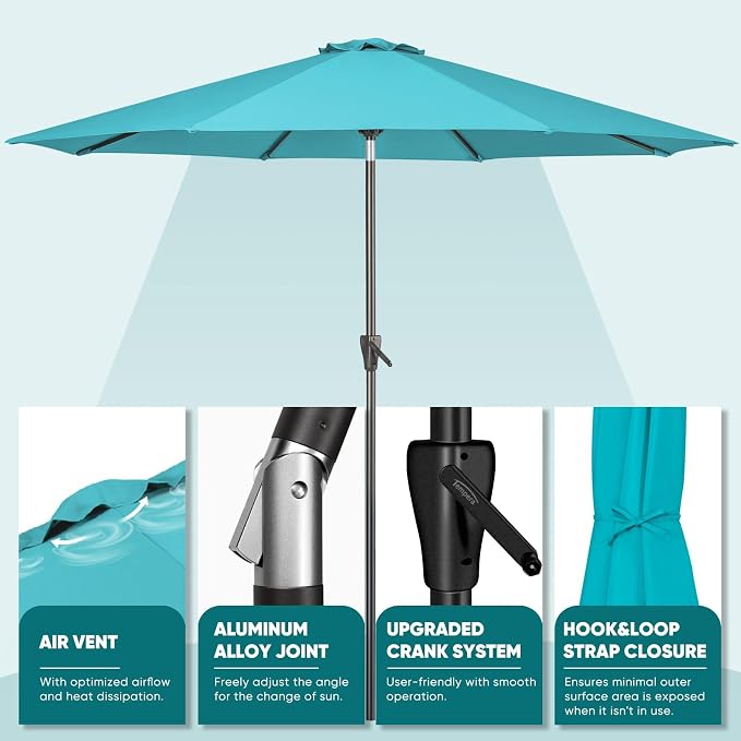 Tempera Patio Market Outdoor Table Umbrella - Image 4
