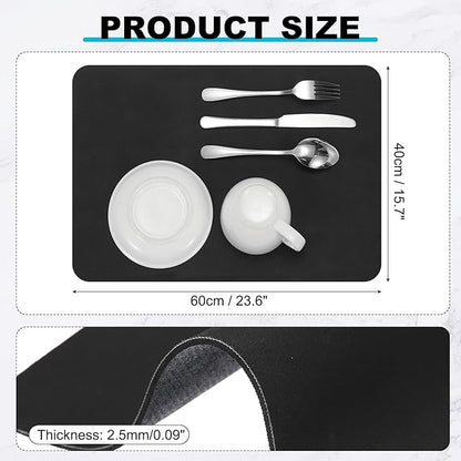 uxcell Silicone Mats for Kitchen Counter, 23.6" x 15.7" Non-Slip Countertop Protector Mat Heat Resistant Coffee Mat Waterproof Table Placemat, Black