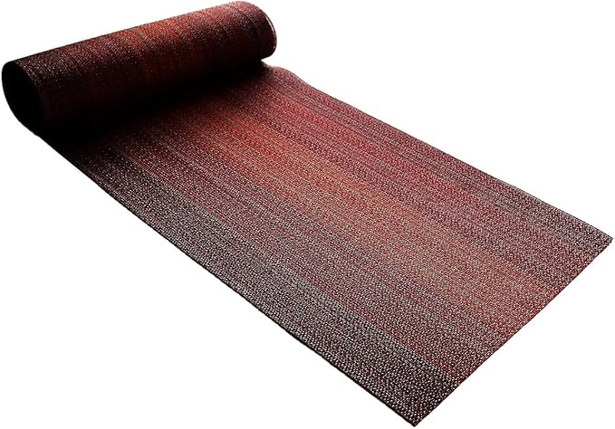 PIGCHCY 72 inches Table Runner,Table Centerpiece, Heat Resistant Vinyl Woven Washable Table Mats Sets (Scarlet Red)