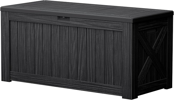Devoko 120 Gallon Deck Box Resin Outdoor Storage Box Waterproof | Large Outdoor by DEVOKO
