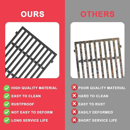 7637 17 Inch Grill Grates for Weber Spirit and GS4 Spirit II 200 Series Grills Parts Spirit E210 S210 E215 E220 S215 S220 Parts, Spirit 2 E210 S210 Replacement Parts, Cast Iron (Front Mount Controls)