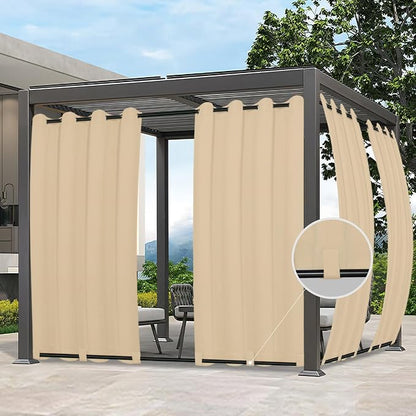 Easy-Going Outdoor Curtains for Patio 1 Panel, 54x72 inch, Weatherproof Privacy by Easy-Going